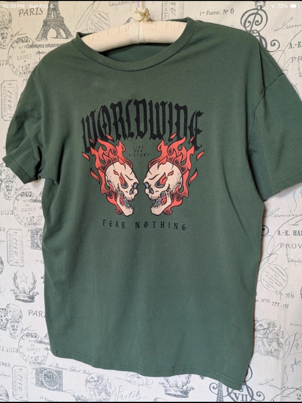 Worldwide Skulls Fear Nothing Graphic T - Men's Size M